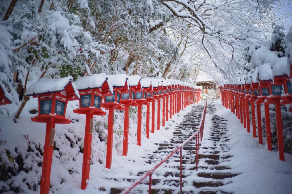 貴船神社の雪景色